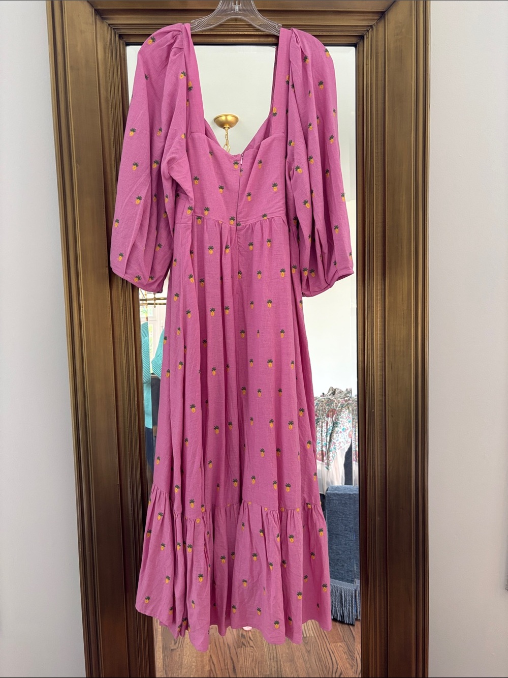 FARM Rio Pink Printed Ruffle Midi Dress - Picture 5 of 6